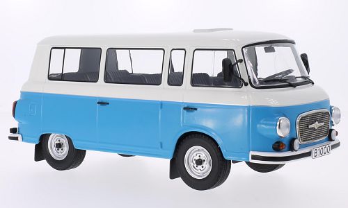 Barkas B1000 Kleinbus 1965 Blauw/Wit - 1:18